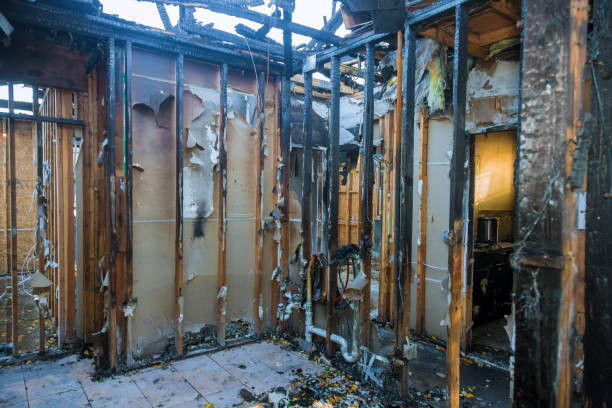 Professional Fire Board Up technician working in Red Hill, PA